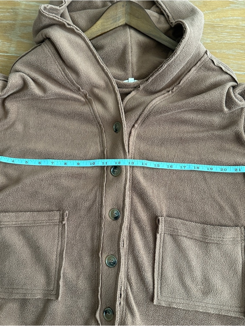 easel Brown Hooded Button-Up Cardigan - Picture 7 of 10